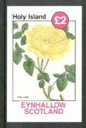 Eynhallow 1982 Flowers #12 (Rosa lutea) imperf deluxe sheet (£2 value) unmounted mint