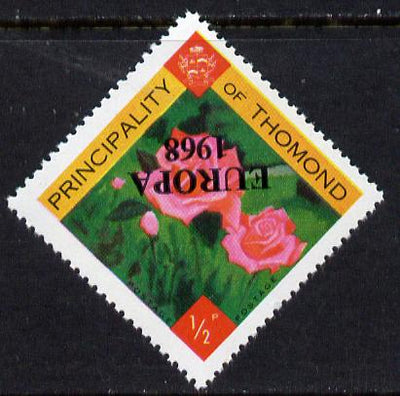 Thomond 1968 Roses 1/2p (Diamond shaped) with 'Europa 1968' overprint inverted unmounted mint