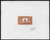Laos 1968 die proof of Human Rights 20k (Michel 222) in brown on sunken wove paper, signed by the artist
