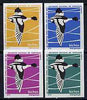 Match Box Labels - Mallard from Portuguese Wildlife set with 4 diff background colours, fine unused condition (4 labels)