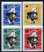 Match Box Labels - Lion from Portuguese Wildlife set with 4 diff background colours, fine unused condition (4 labels)