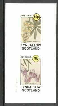 Eynhallow 1982 Flowers #13 (Lupin & Sweet Pea) imperf set of 2 values unmounted mint