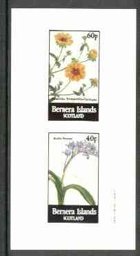 Bernera 1982 Flowers #16 (Potentilla & Scilla) imperf,set of 2 values (40p & 60p) unmounted mint