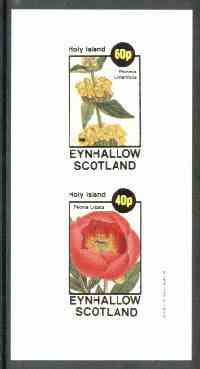Eynhallow 1982 Flowers #15 (Phlomis & Peonia) imperf set of 2 values unmounted mint