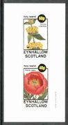Eynhallow 1982 Flowers #15 (Phlomis & Peonia) imperf set of 2 values unmounted mint