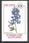 Eynhallow 1982 Flowers #16 (Delphinium mesoleucum) imperf deluxe sheet (£2 value) unmounted mint