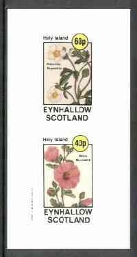 Eynhallow 1982 Flowers #17 (Potentilla & Malva) imperf set of 2 values unmounted mint