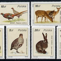 Poland 1986 Game Birds & Animals set of 6 unmounted mint, SG 3032-37