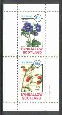 Eynhallow 1982 Flowers #18 (Geranium & Flower) perf set of 2 values unmounted mint