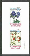 Eynhallow 1982 Flowers #18 (Geranium & Flower) imperf set of 2 values unmounted mint