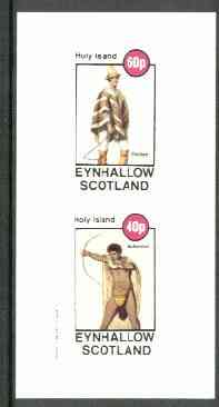 Eynhallow 1982 Costumes #02 (Chilean & Hottentot Archer) imperf set of 2 values unmounted mint