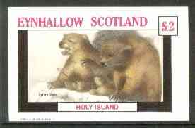 Eynhallow 1982 Animals #11 (Syrian Bears) imperf deluxe sheet (£2 value) unmounted mint