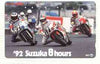 Telephone Card - Japan 105 units phone card showing Bikers on Corner inscribed '92 Suzuka 8 Hours (card number 291-176)