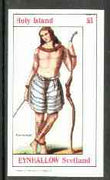 Eynhallow 1982 Costumes #04 (Formosan Archer) imperf souvenir sheet (£1 value) unmounted mint