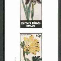 Bernera 1982 Flowers #17 (Iris & Fumaria) imperf,set of 2 values (40p & 60p) unmounted mint