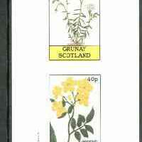Grunay 1982 Flowers #06 (Linum & Jasminum) imperf set of 2 (40p & 60p) unmounted mint