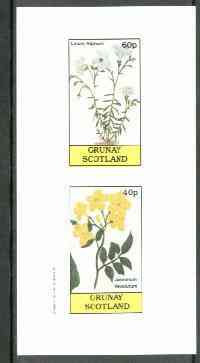 Grunay 1982 Flowers #06 (Linum & Jasminum) imperf set of 2 (40p & 60p) unmounted mint