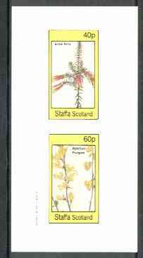 Staffa 1982 Flowers #26 (Erica &Spartium) imperf set of 2 values unmounted mint