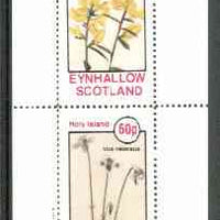 Eynhallow 1982 Flowers #21 (Genista & Viola) perf set of 2 values unmounted mint