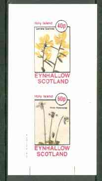 Eynhallow 1982 Flowers #21 (Genista & Viola) imperf set of 2 values unmounted mint