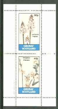 Grunay 1982 Flowers #07 (Lachenalia & Amygdalus) perf set of 2 (40p & 60p) unmounted mint
