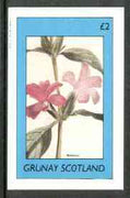Grunay 1982 Flowers #09 (Bableria) imperf deluxe sheet (£2 value) unmounted mint