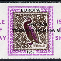 Isle of Soay 1965 Churchill overprint on Europa (Cormorant) 5s value with overprint inverted unmounted mint