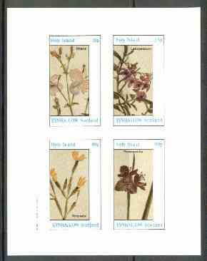 Eynhallow 1982 Flowers #23 (Rhexia, Lasiopetalum, Rhipsalis & Tradescantia) imperf set of 4 values unmounted mint