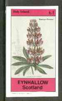 Eynhallow 1982 Flowers #24 (Stachys corsica) imperf souvenir sheet (£1 value) unmounted mint