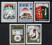 Nigeria - Biafra 1968 1st Anniversary of Independence set of 5 unmounted mint SG 17-21