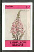 Eynhallow 1982 Flowers #24 (Aconitum anthora) imperf deluxe sheet (£2 value) unmounted mint
