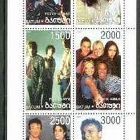 Batum 1999 Pop Stars sheetlet containing 6 values (Queen, P Andre, Pink Floyd, Spice Girls, Backstreet Boys & M Jackson) unmounted mint