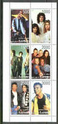 Batum 1999 Pop Stars sheetlet containing 6 values (Queen, P Andre, Pink Floyd, Spice Girls, Backstreet Boys & M Jackson) unmounted mint