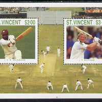 St Vincent 1988 Cricketers m/sheet unmounted mint SG MS 1152