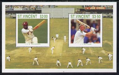 St Vincent 1988 Cricketers m/sheet unmounted mint SG MS 1152