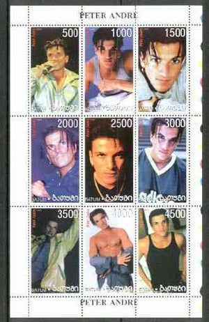 Batum 1999 Peter Andre (Pop Star) sheetlet containing 9 values unmounted mint
