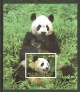 Touva 1999 Panda Bears imperf souvenir sheet #1 (with China 99 imprint) unmounted mint