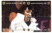 Telephone Card - Giants of Rock & Pop (Elvis) set of 4 phone cards (5 units) forming a composite horiz picture, Limited edition of just 500 sets