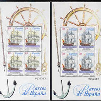 Spain 1995 Paintings of Ships set of 2 perf m/sheets unmounted mint SG MS 3321