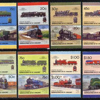 St Vincent - Union Island 1987 Locomotives #7 (Leaders of the World) set of 16 unmounted mint