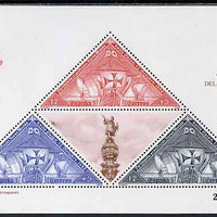 Spain 1992 500th Anniversary of Discovery of America by Columbus (7th issue) perf m/sheet (containing 3 triangulas plus label) unmounted mint SG MS 3147