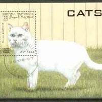 Somalia 1997 Domestic Cats perf m/sheet fine cds used