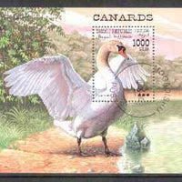 Somalia 1998 Water Birds (Swan) perf m/sheet, fine cds used
