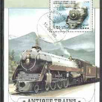 Afghanistan 1998 Old Trains (Br Columbia Steam Loco) perf m/sheet fine cds used