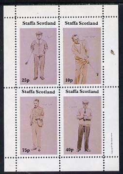 Staffa 1981 Golfers perf set of 4 values (10, 25, 40 & 75p) unmounted mint