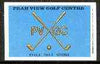 Match Box Labels -,Prah View Golf Centre (9 hole par 3 course) label very fine unused condition,(produced by Bouldens)