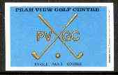 Match Box Labels -,Prah View Golf Centre (9 hole par 3 course) label very fine unused condition,(produced by Bouldens)