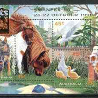 Australia 1996 Pets m/sheet opt'd for 'Swanpex' Stamp Exhibition unmounted mint, SG MS 1651var