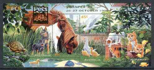 Australia 1996 Pets m/sheet opt'd for 'Swanpex' Stamp Exhibition unmounted mint, SG MS 1651var