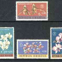 Indonesia 1962 Orchids Charity set of 4 unmounted mint, SG 938-41*